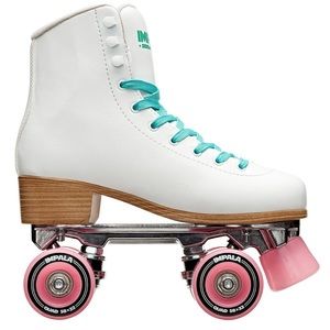 NEW Impala skates - White w/ teal & pink accents